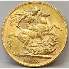 AUSTRALIA 1928 . ONE 1 SOVEREIGN . PERTH . GOLD
